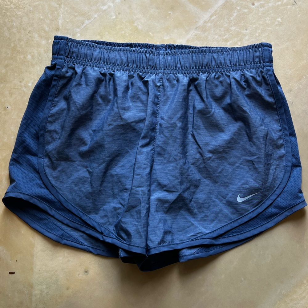 Nike blue lined athletic sports shorts, size small